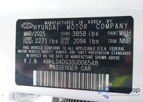 2025 Hyundai Elantra Sel Convenience from USA, damaged, VIN KMHLS4DG3SU006548